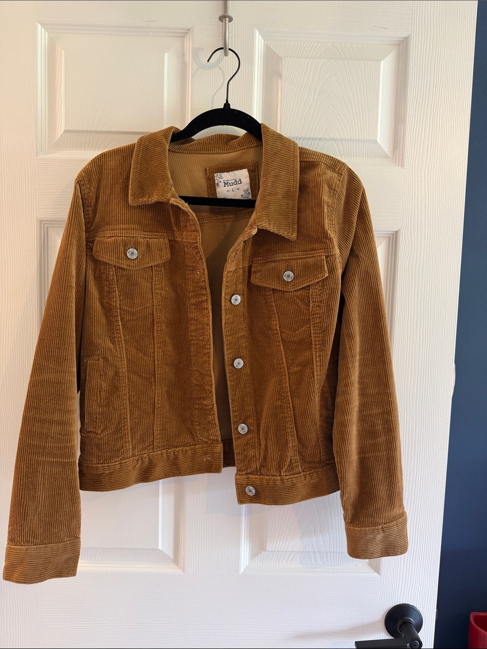 Mudd Women's Corduroy Jean Jacket in Camel